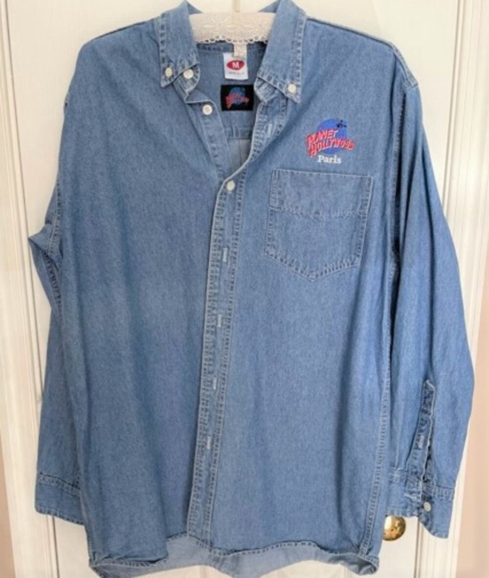 Planet Hollywood Paris Denim Shirt Sz M